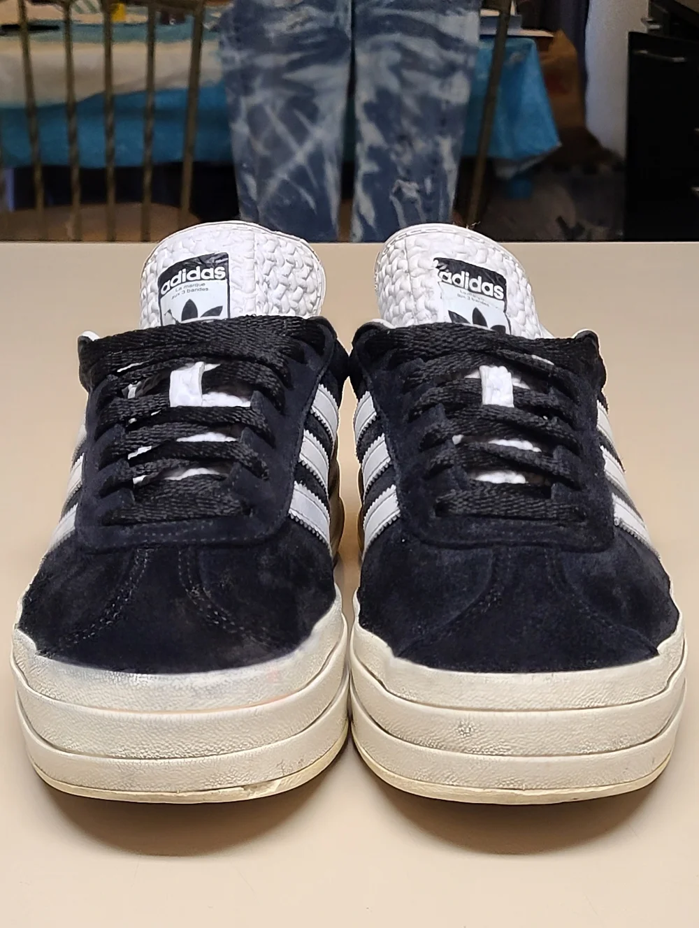 Adidas Gazelle Bold chunky suede platform casual sneakers size 8 - Picture 2 of 9